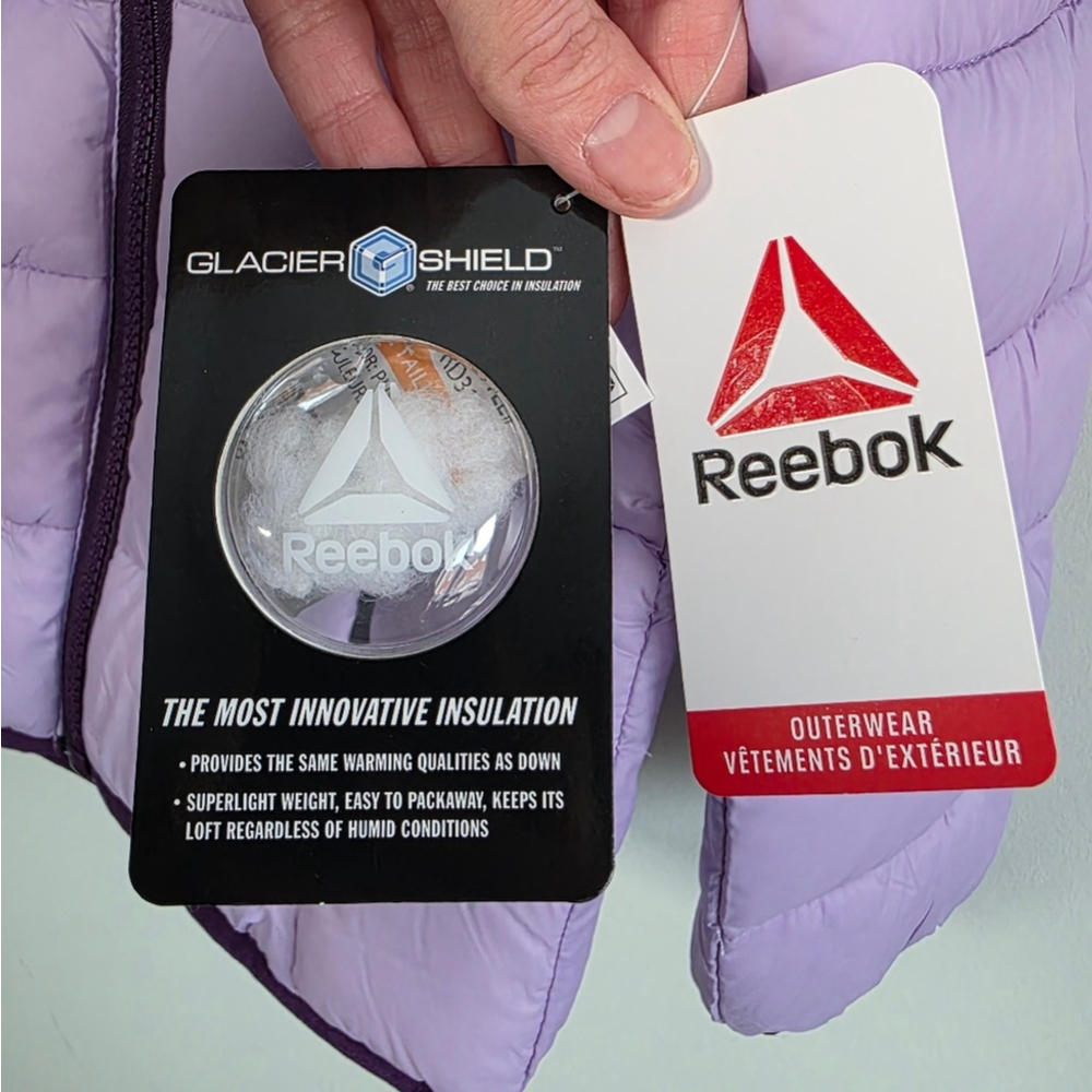 Reebok Kids Lavender Puffer Coat 3T NEW - Picture 4 of 11